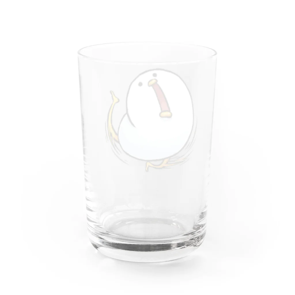 梅味の足バタバタ Water Glass :back