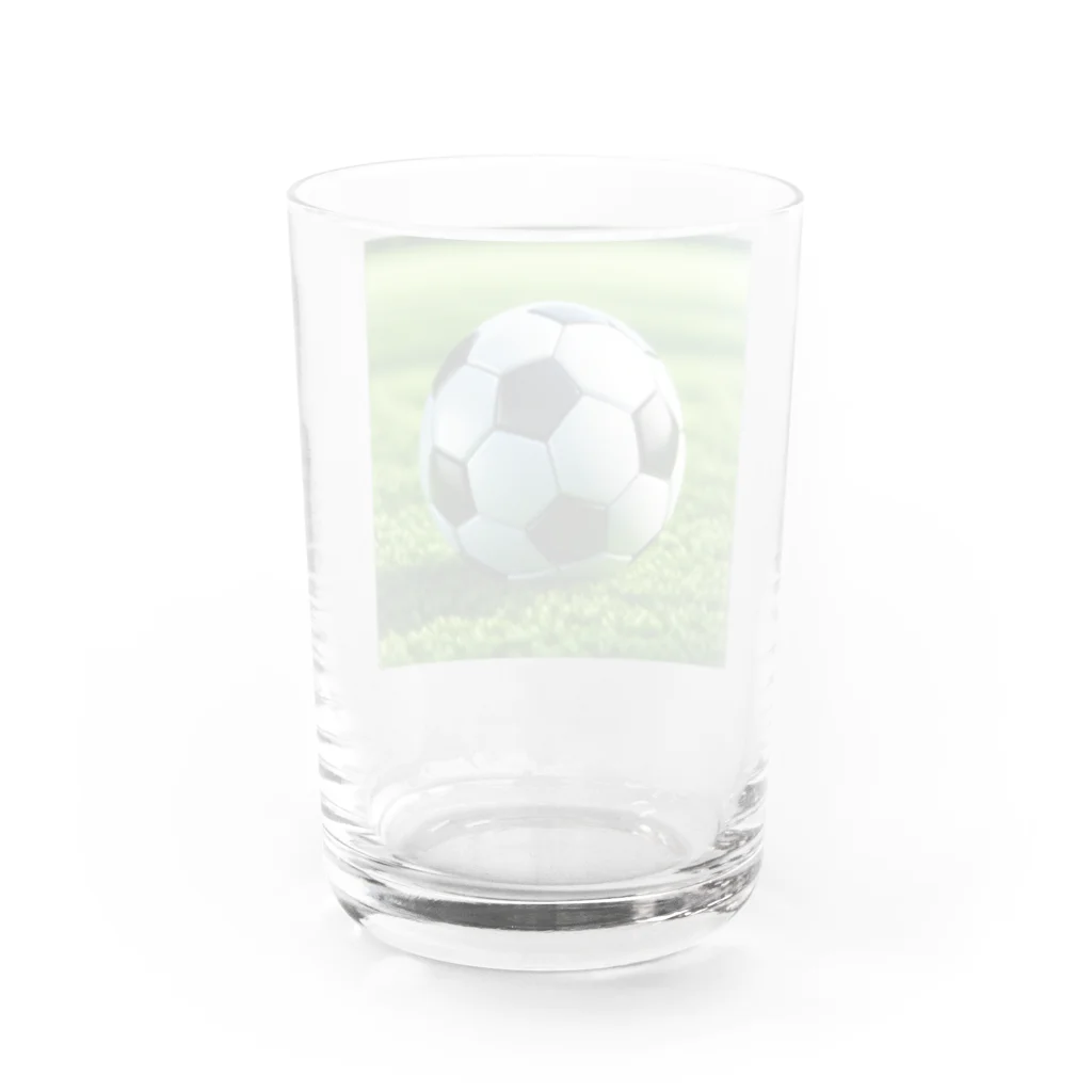 jmjmjmのサッカー好きな家族や友達にプレゼントしよう！ Water Glass :back