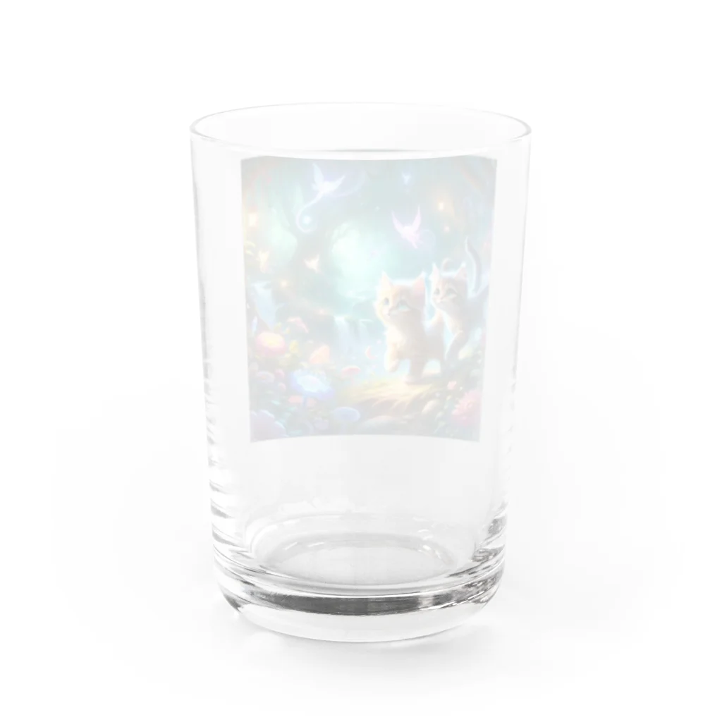 katohkouchiの魔法の探求者：子猫たちの冒険 Water Glass :back