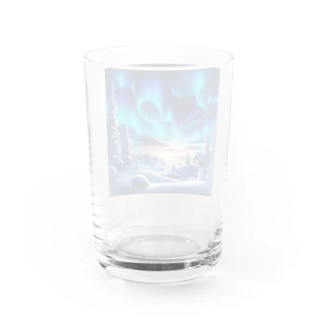すずらん24のオーロラのある風景 Water Glass :back