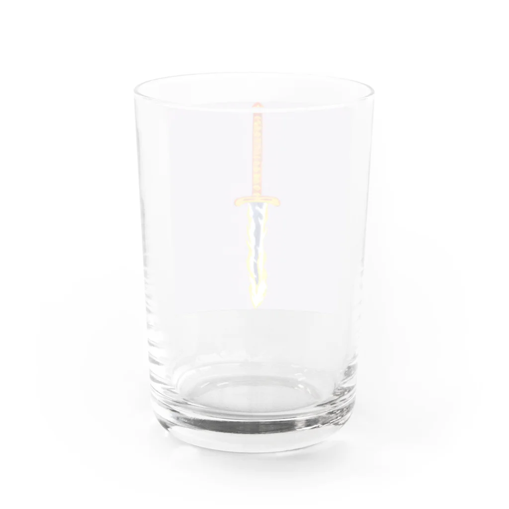 五木武利@楽して生きるの炎の草薙の剣 Water Glass :back