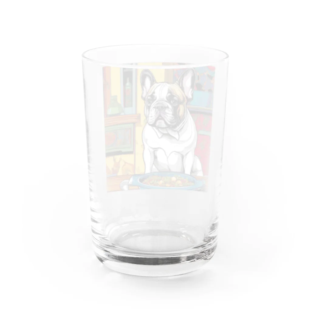 ブヒブヒフィーバーのフレブル Water Glass :back