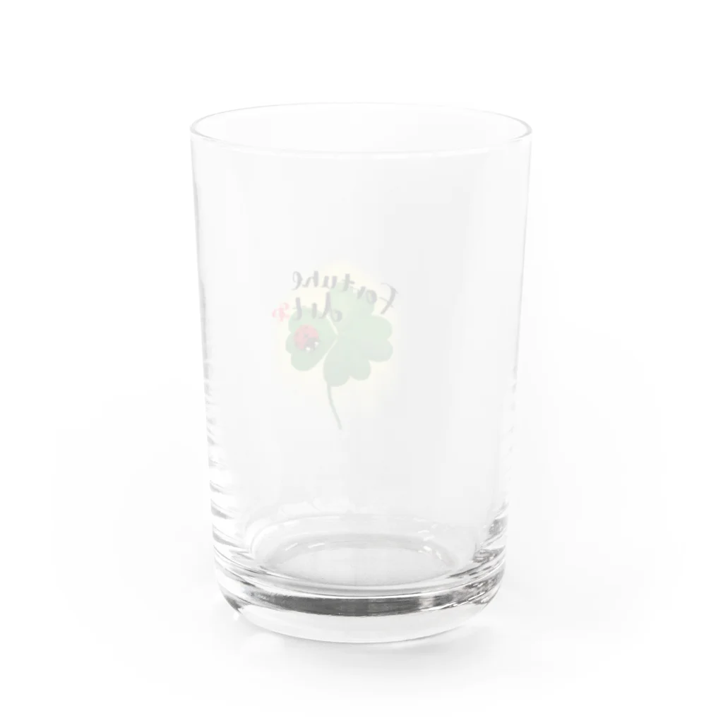 Poniponiの幸運の四つ葉 グラス反対面