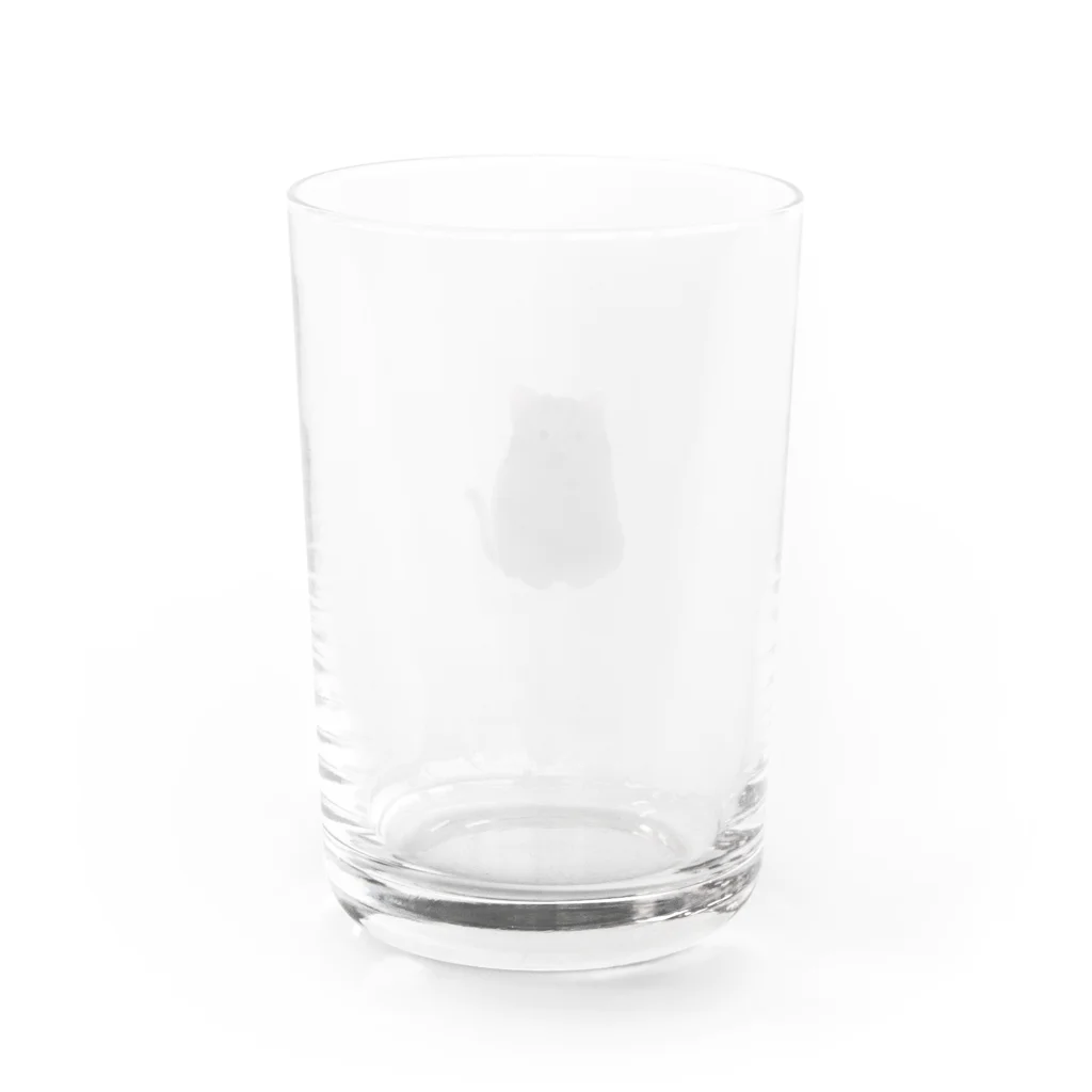 K-chanzのにゃんこグレー Water Glass :back