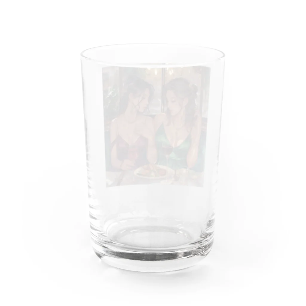 AQUAMETAVERSEの料理を満喫するセクシー美女 アメジスト 2846 Water Glass :back