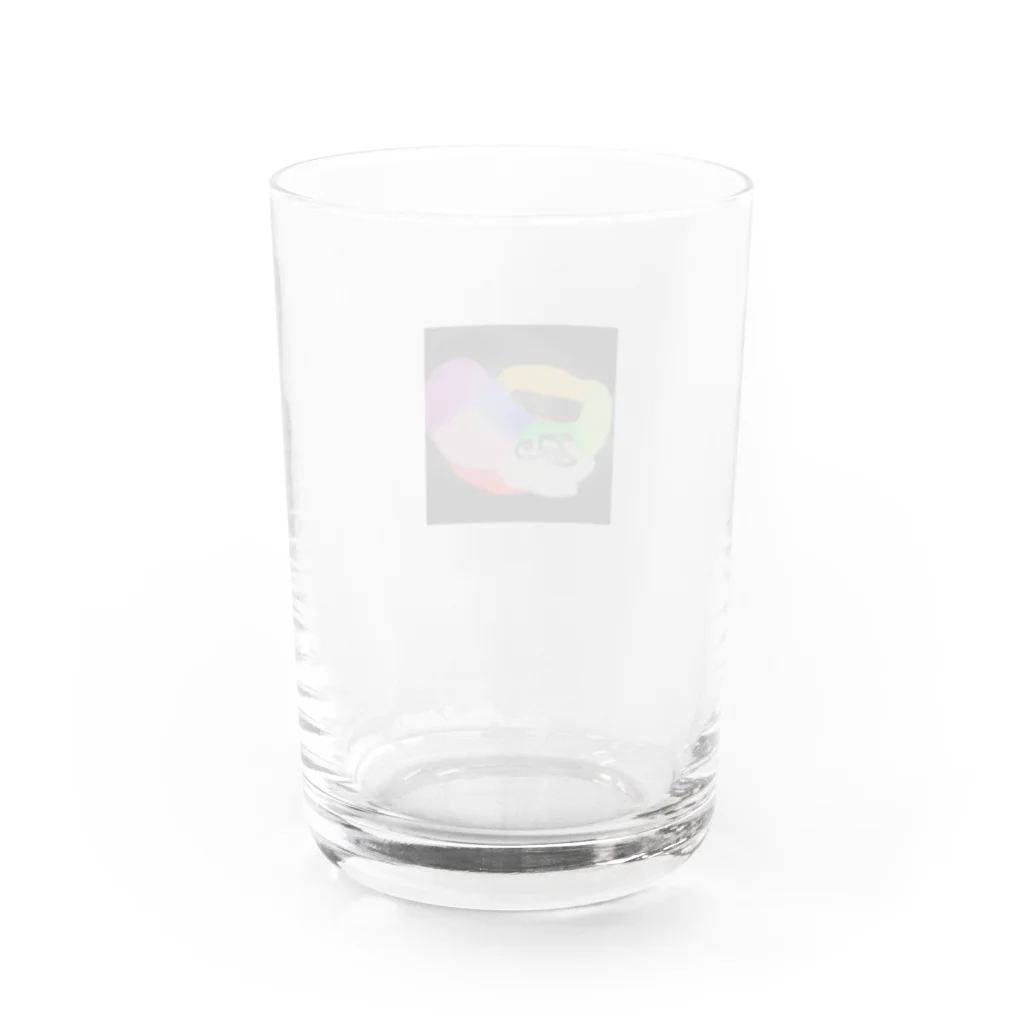 納豆ごはんの派手な蛇グッズ Water Glass :back