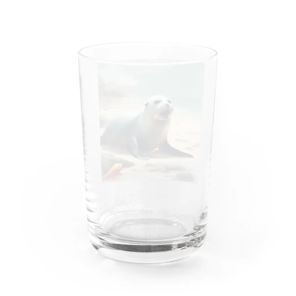 Caneletの食べているあざらし Water Glass :back