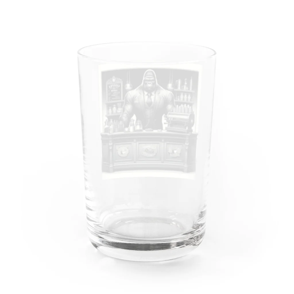 ゴリラショップのThe Mighty Gorilla Coffee Shop  Water Glass :back