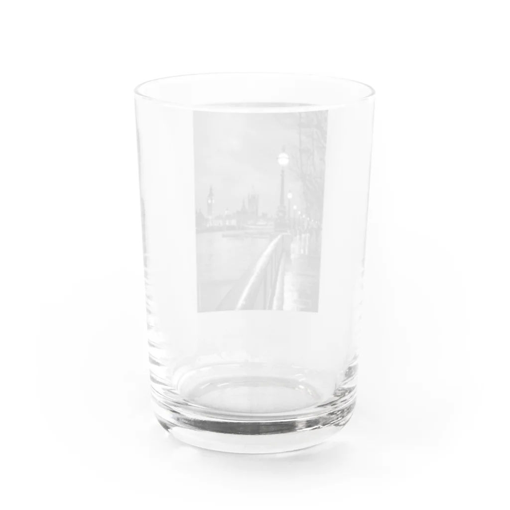 suzuri2024のフランスの夜の風景 Water Glass :back