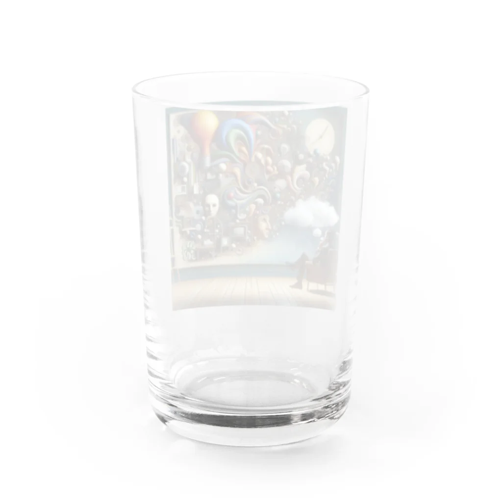 hirokikojimaの自分の内面と向き合っている紳士 Water Glass :back