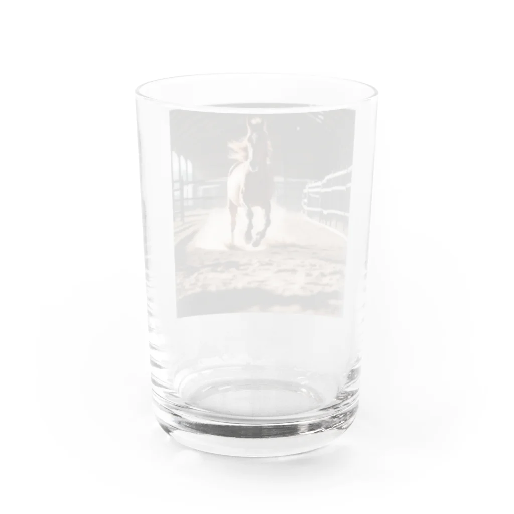 tin78の情熱的に駆け巡る馬 Water Glass :back