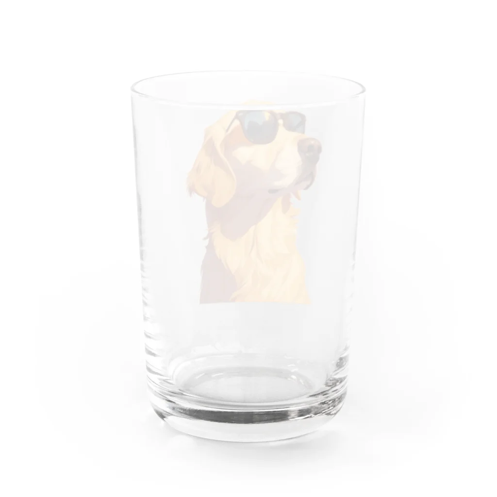 AQUAMETAVERSEのサングラスをかけた、かわいい犬 Marsa 106 Water Glass :back