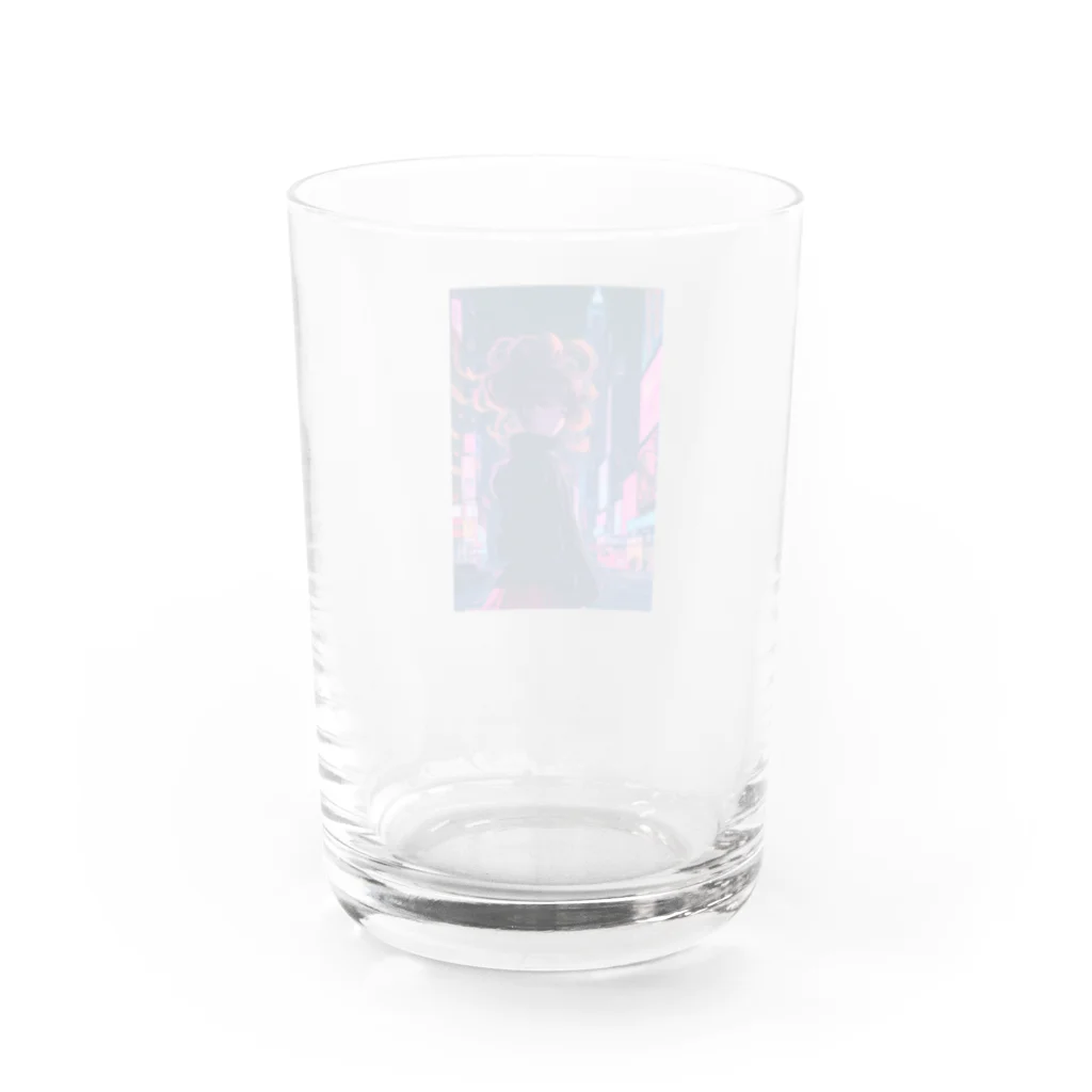 suke-maruruのサイバーガール Water Glass :back