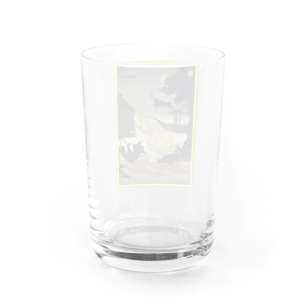 KHD888の3日蓮上人石和河にて鵜飼の迷頑を済度したまふ図 Water Glass :back