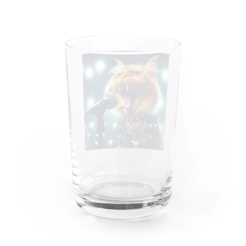 adarahのヘビメタシャウト猫 Water Glass :back