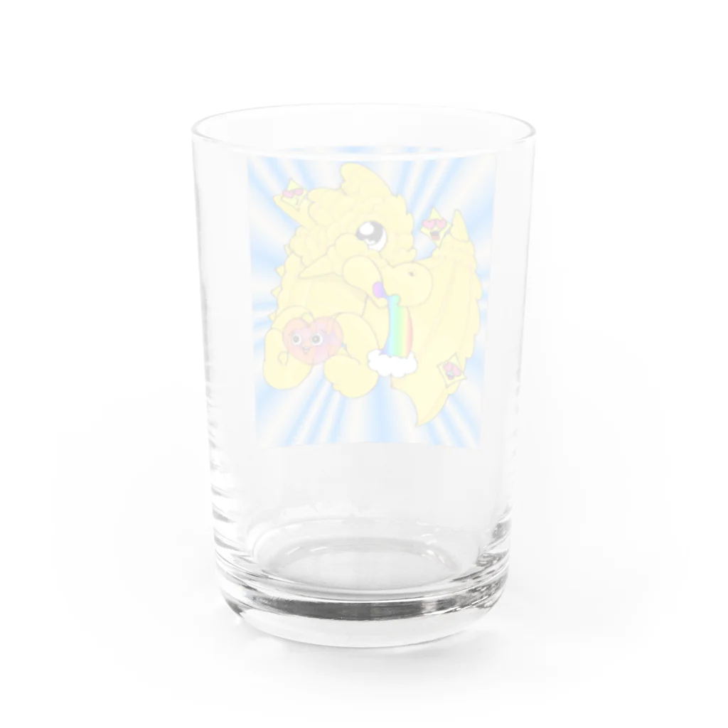 わかめのドラゴン❗️ Water Glass :back