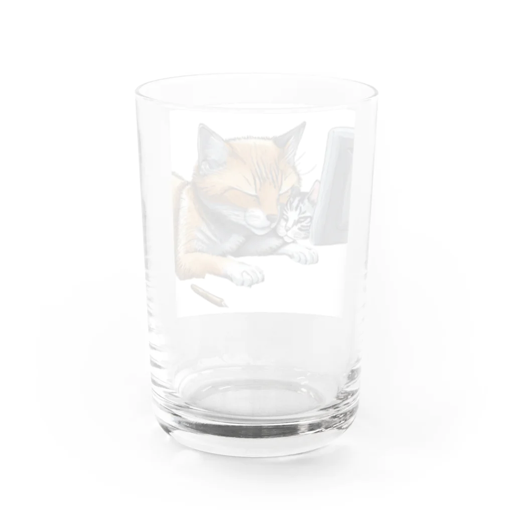 RaVaの犬と猫 Water Glass :back