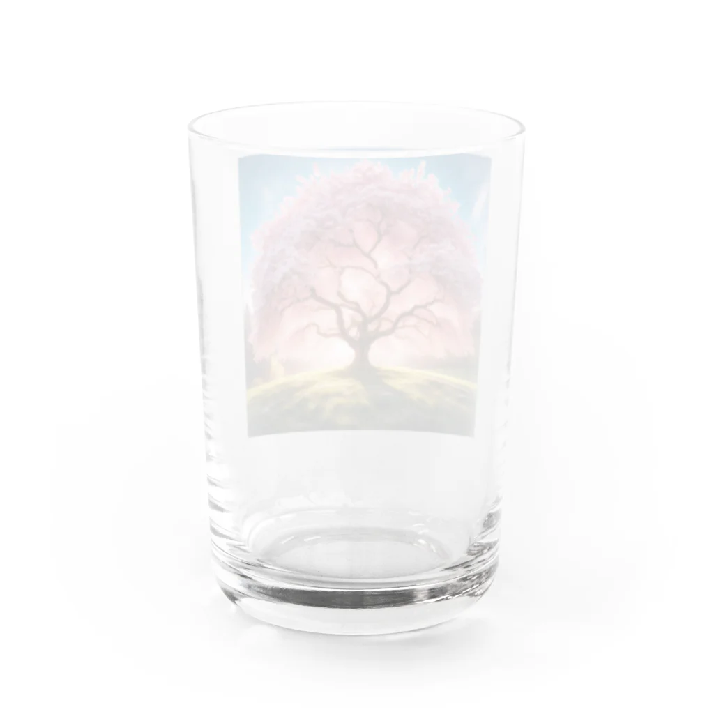 ニコショップの桜の木 Water Glass :back