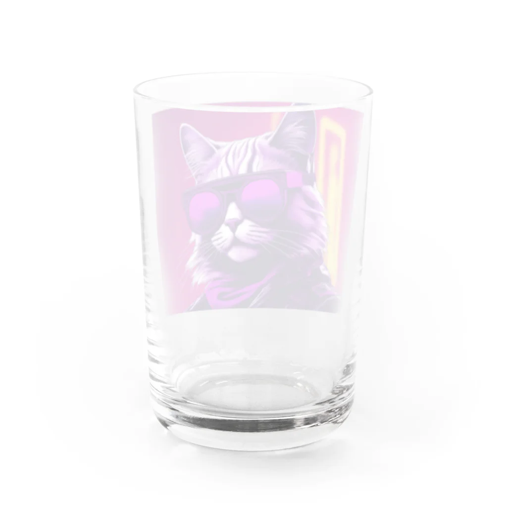 madatubomiのハードボイルドねこ Water Glass :back