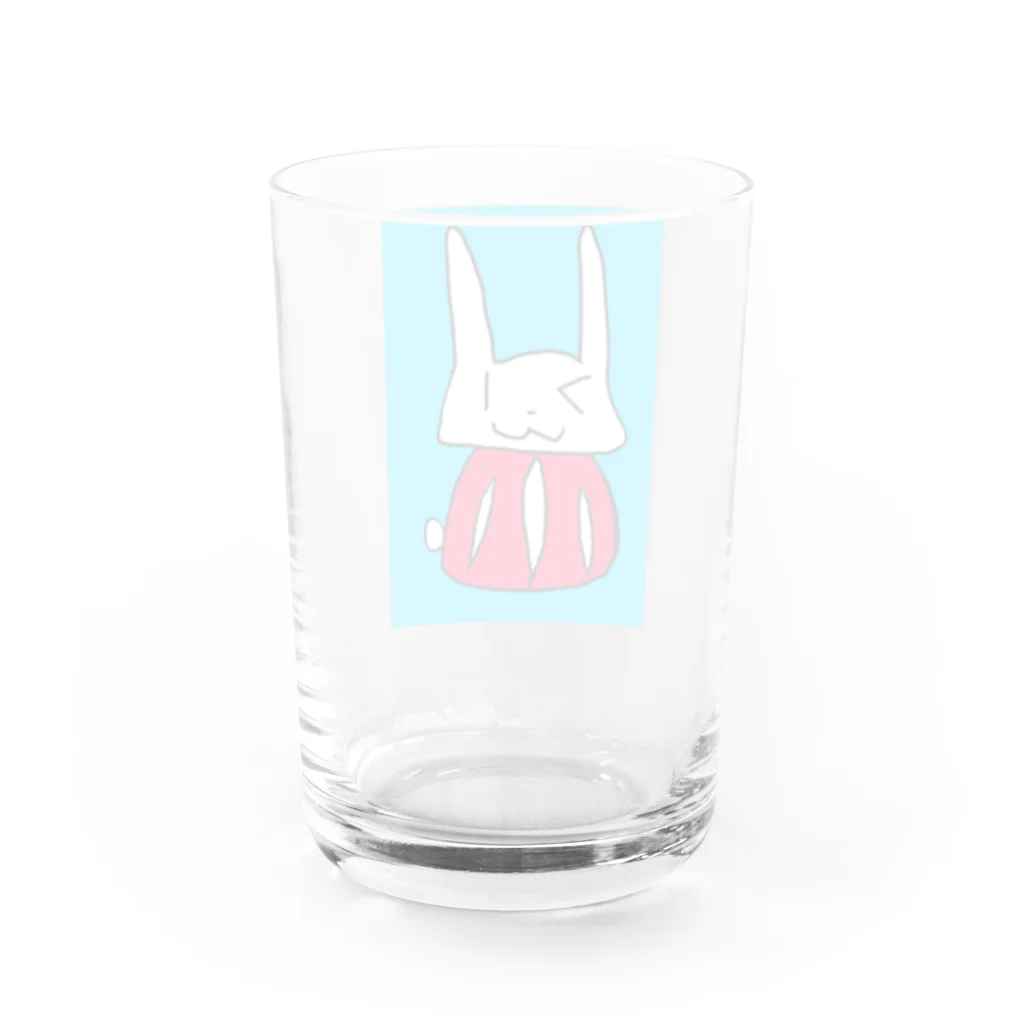 usadarumaのうさだるまのグッズ Water Glass :back