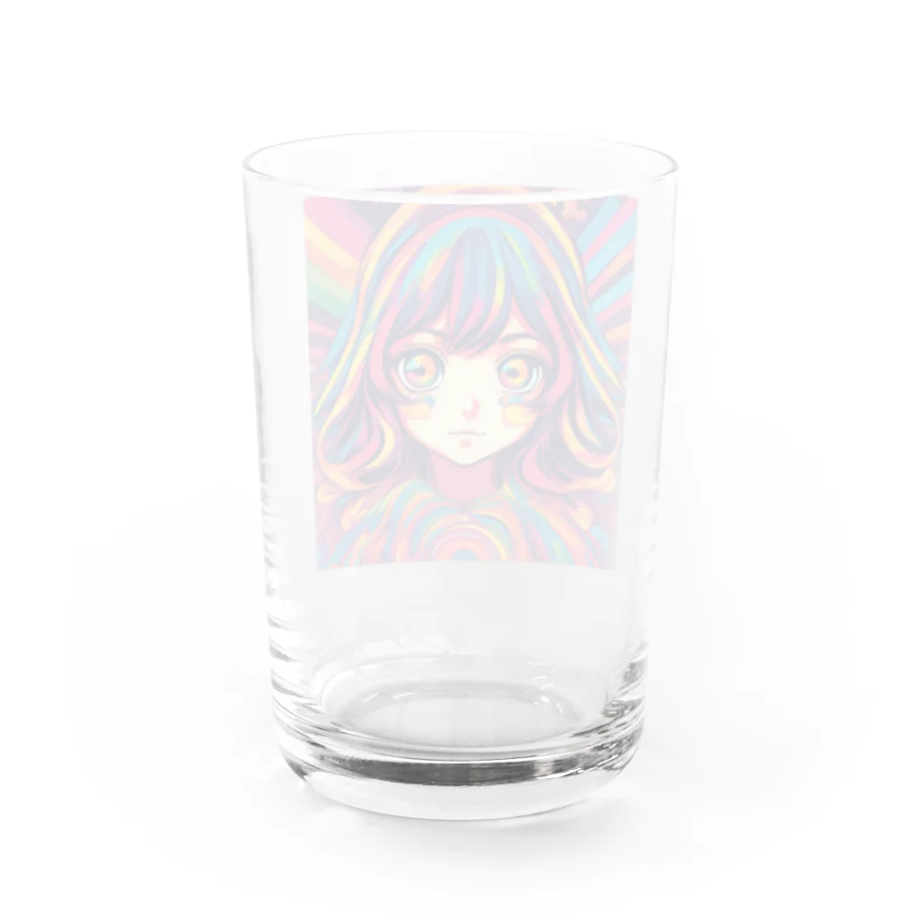 NonsenseCatのサイケ少女 Water Glass :back