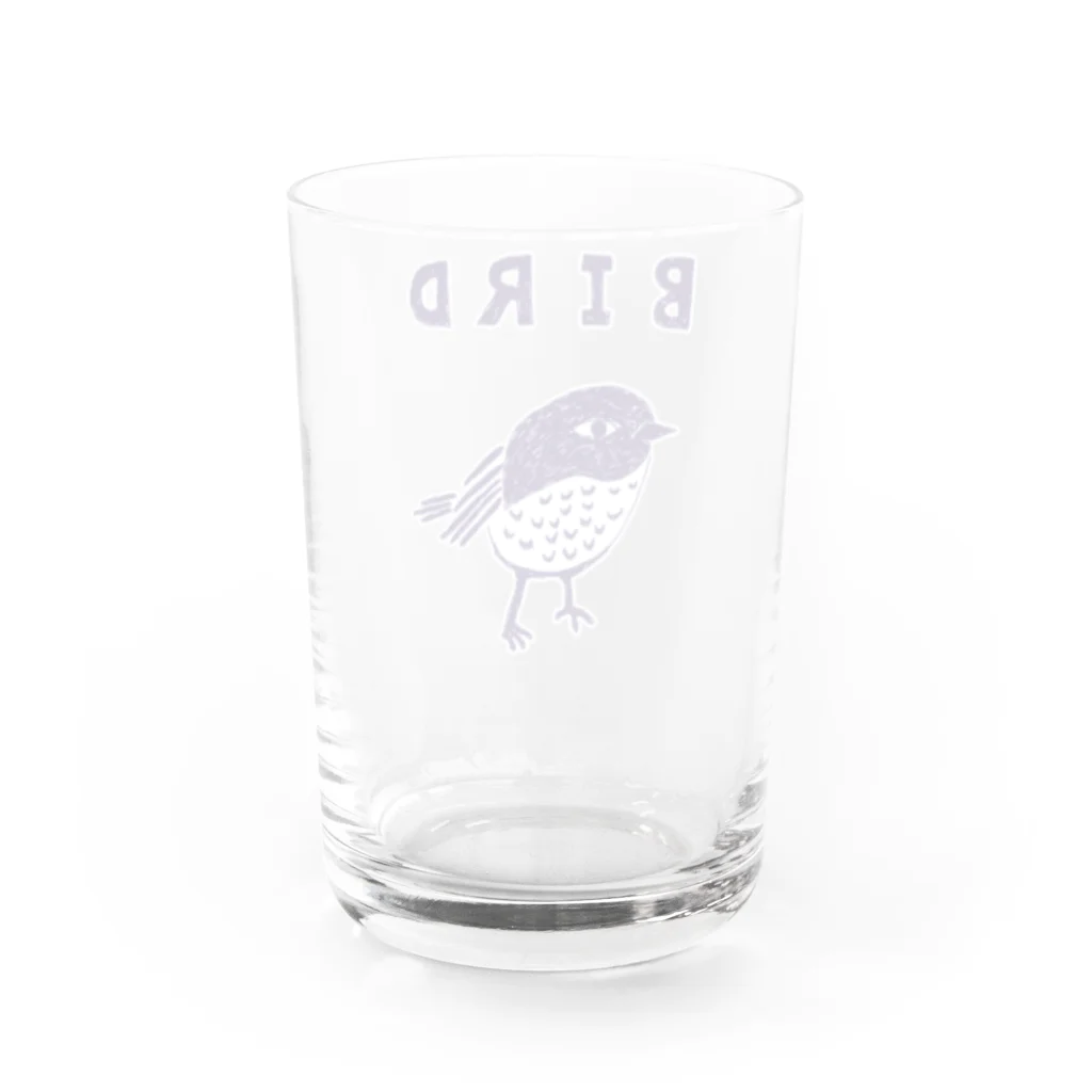 NIKORASU GOのトリマニア専用デザイン「BIRD」（Tシャツ・パーカー・グッズ・ETC） Water Glass :back