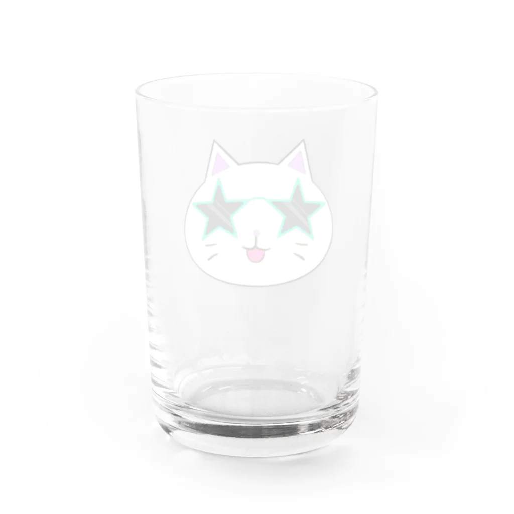 2D&3D「H.S」Storeのちょいパリピにゃんこ Water Glass :back