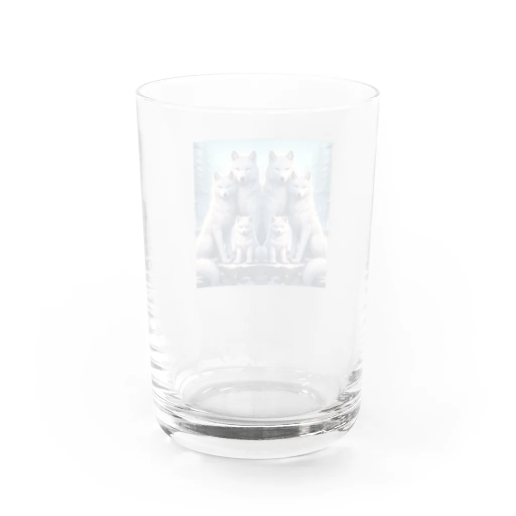 SWQAのオオカミファミリー Water Glass :back