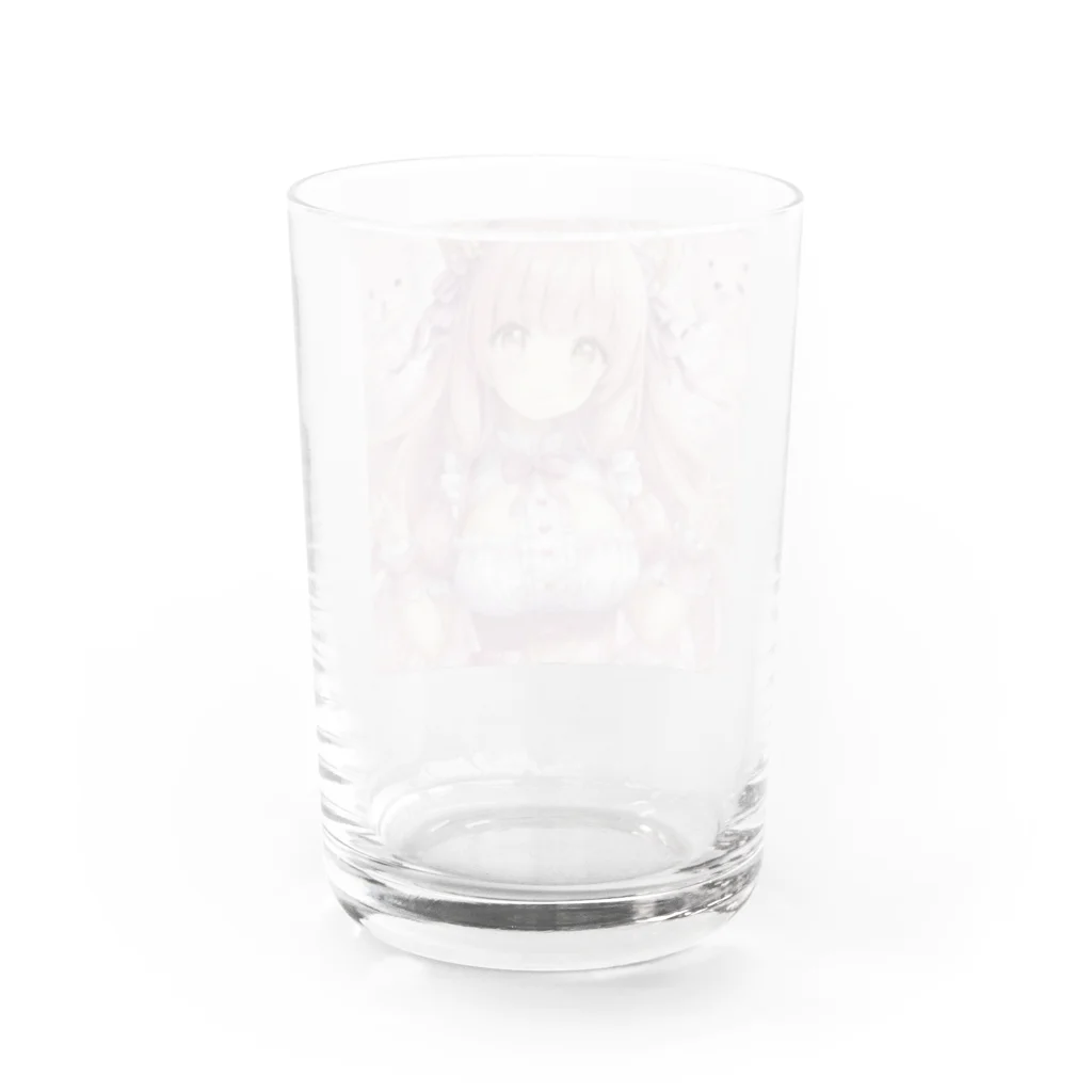 くま好きのおみせ🧸🌷︎のくま耳つけたかわいい子 Water Glass :back