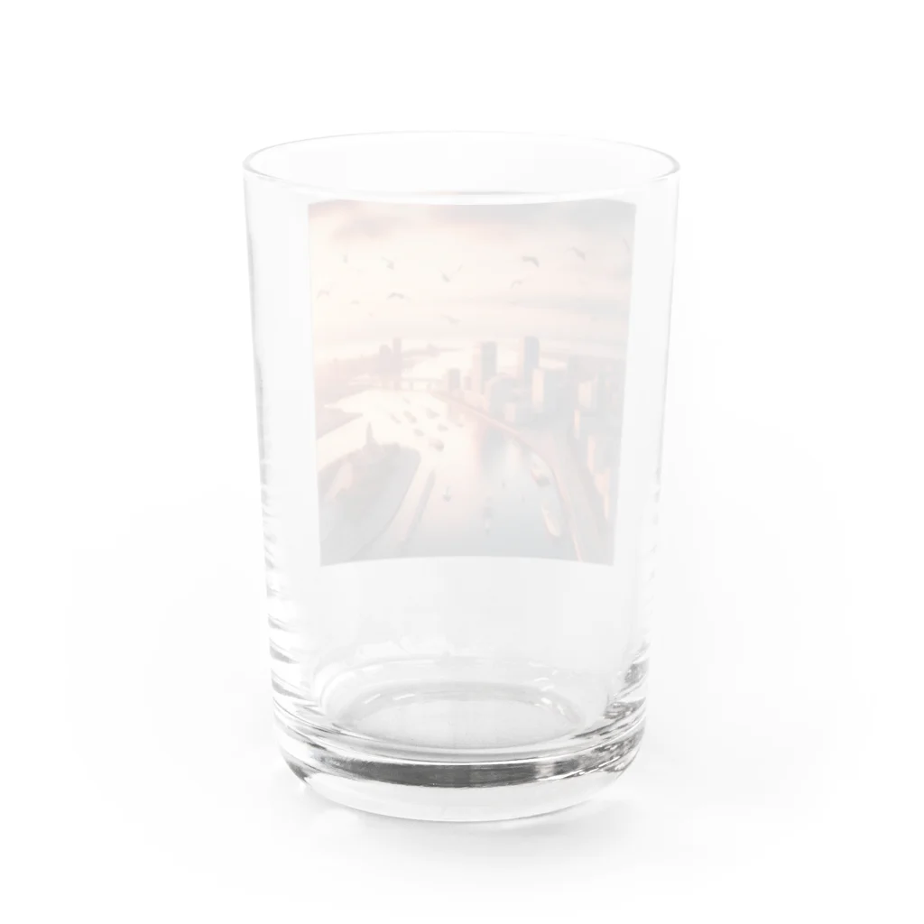 MM24Designの都会の夕暮れ Water Glass :back