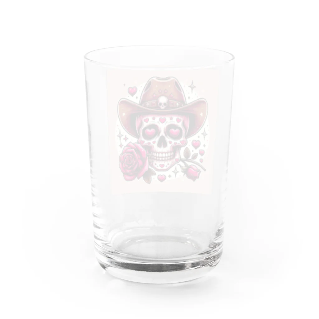 yasurin7000のローズスカル Water Glass :back