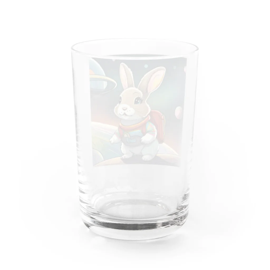 うさぎやの宇宙を旅するうさぎ2 Water Glass :back