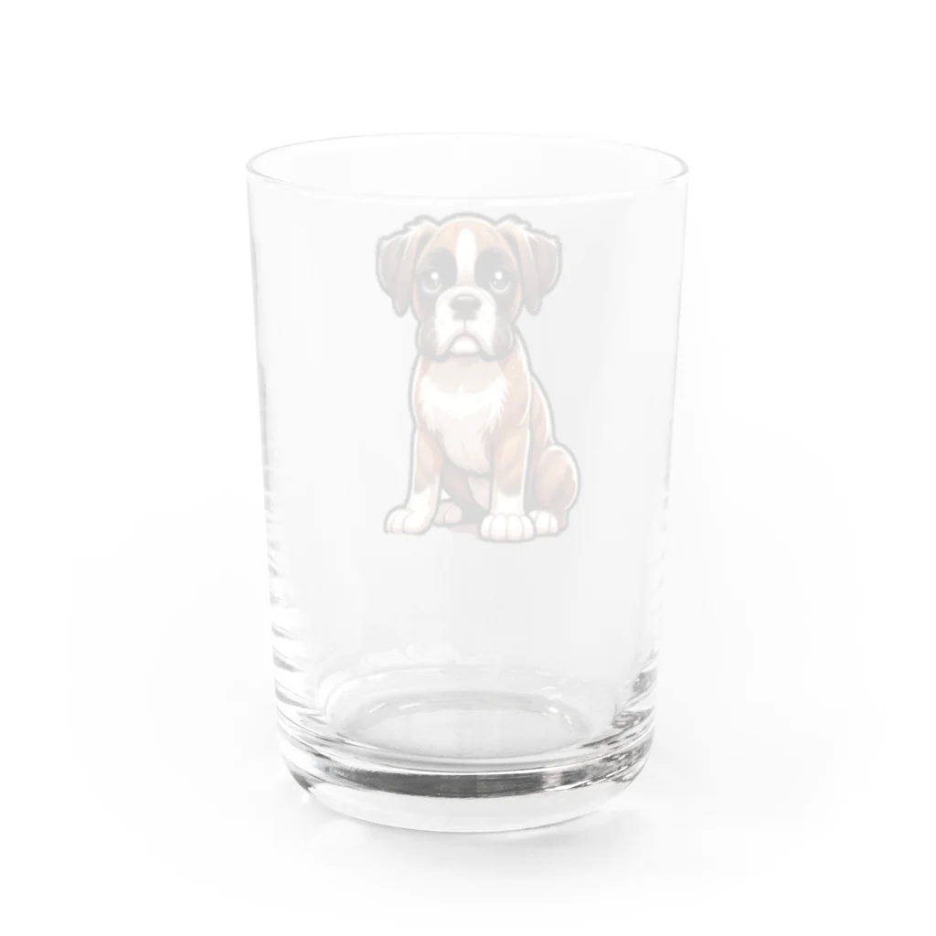 Kawaii あにまるこれくしょんのボクサー【かわいい動物たち】 Water Glass :back