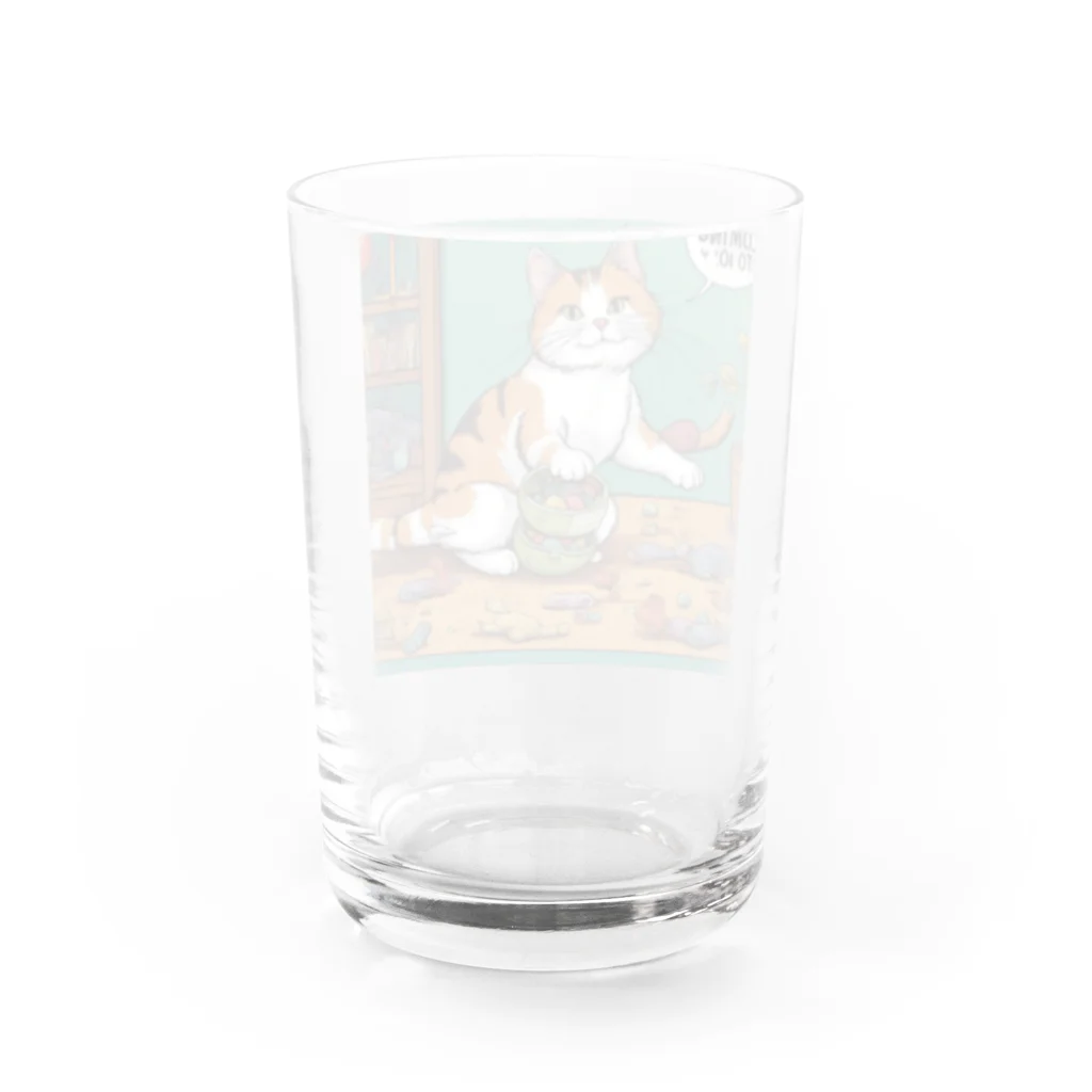 syuvaの遊んでるにゃんこ Water Glass :back