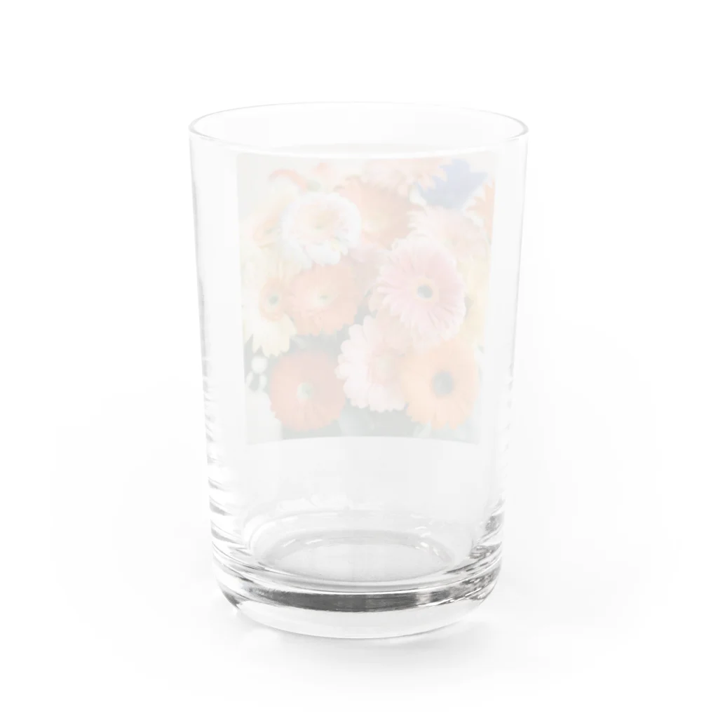 decnaの色鮮やかなガーベラのアイテム Water Glass :back