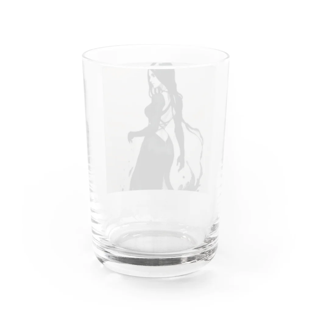 rit=ndの鴉色を纏った女性 Water Glass :back