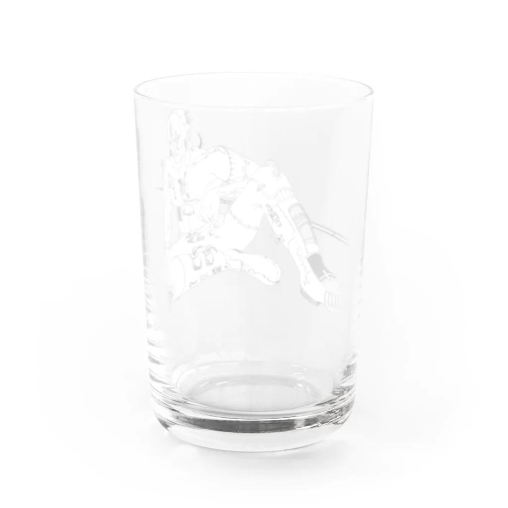 T_Bandyの待機してる男 Water Glass :back