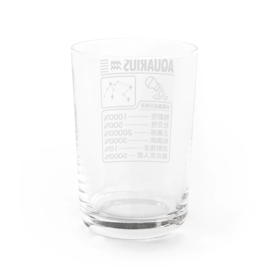 オノマトピアの水瓶座成分表【おもしろ星座成分表】 Water Glass :back