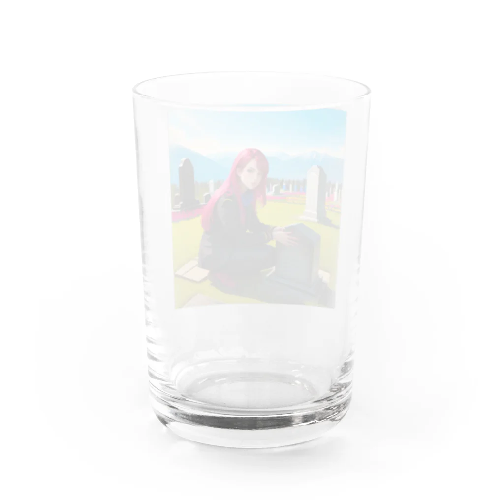 yoogin2345のお墓参りの美女 Water Glass :back