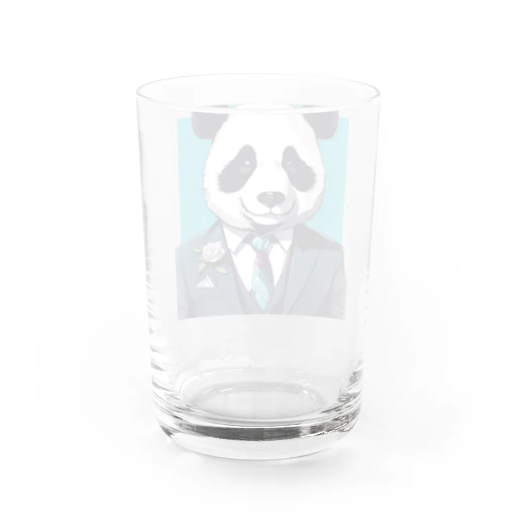 crazypanda2のビジネスパンダ Water Glass :back