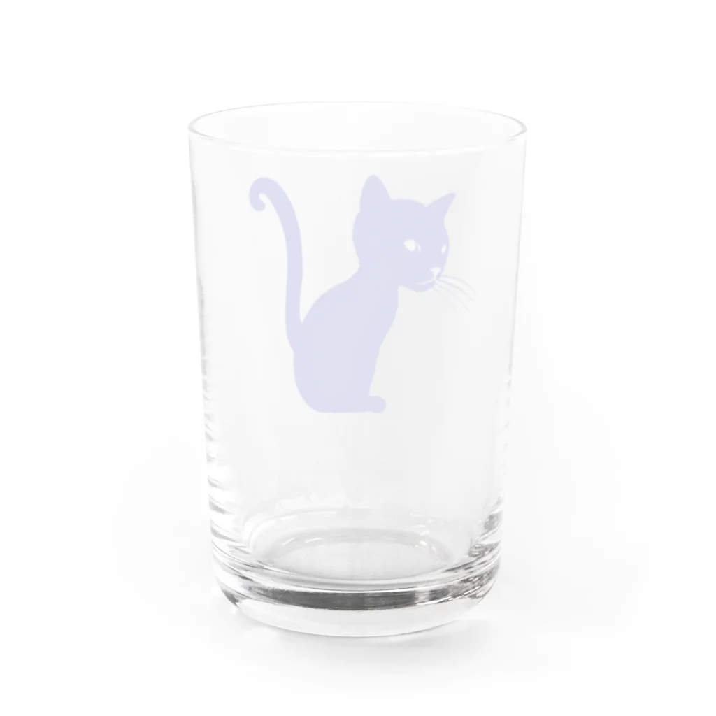 MEGROOVEのシルエットにゃん🐱 Water Glass :back