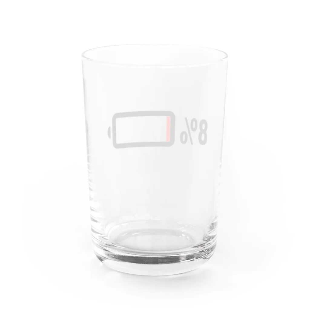 amzworksae86の充電８％マーク　グッズ Water Glass :back