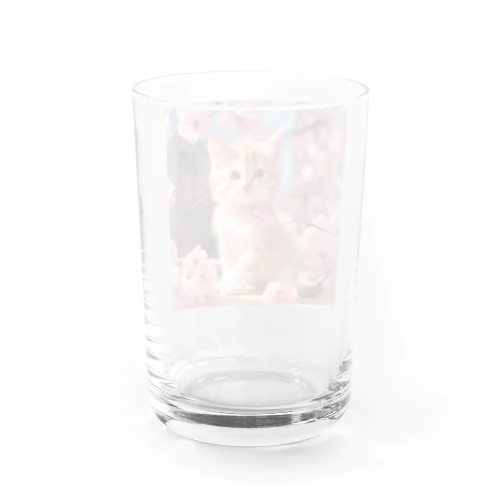 skiponsbの子猫グッズ Water Glass :back