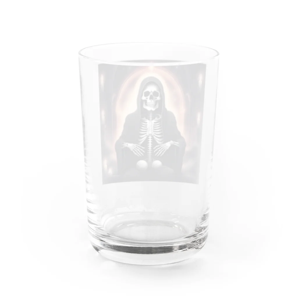 かるるんショップのスケルトン　見えた未来の保証は致し兼ねる Water Glass :back