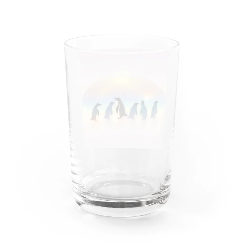 penpentagramのpenguins Water Glass :back