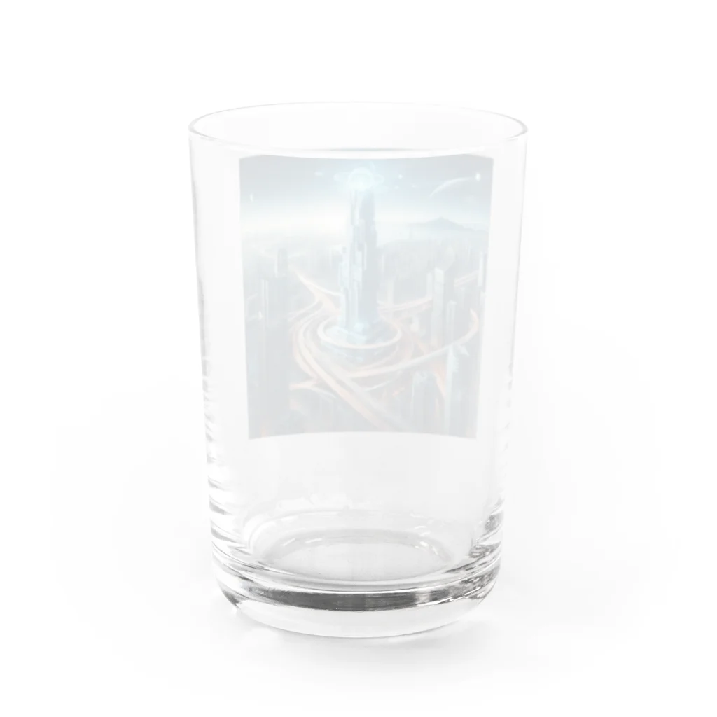 不思議なくうかんの現代版バベルの塔 Water Glass :back