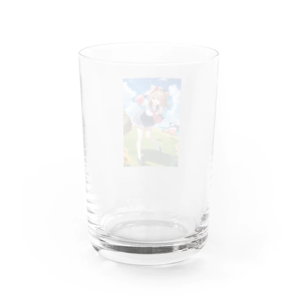 suke-maruruの制服ガール Water Glass :back