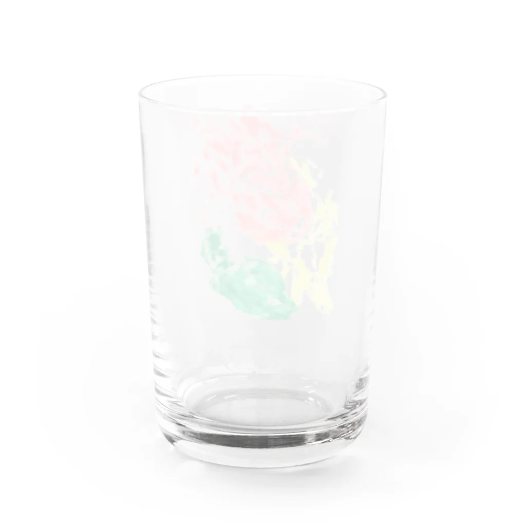 ヒヨドリ派のFake rabbit image Water Glass :back