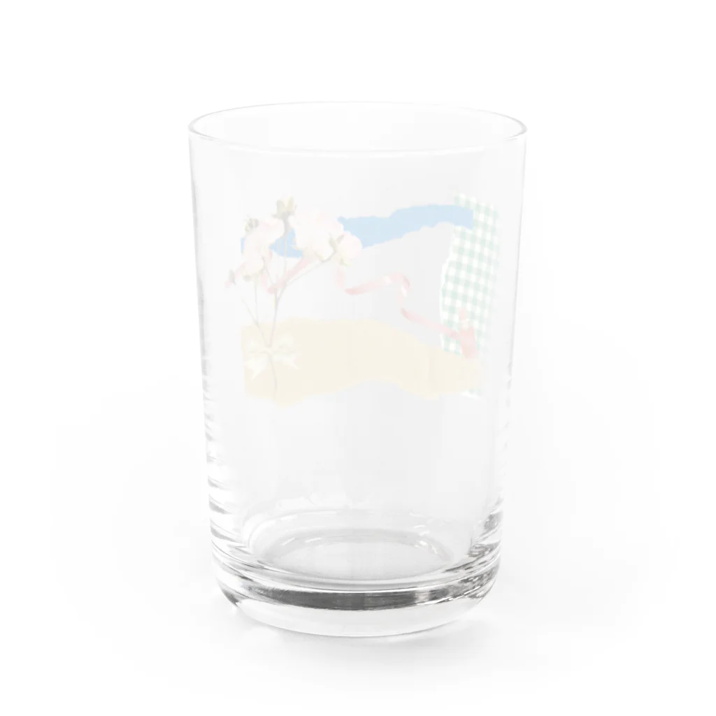 Rainbow.Kの春のコラージュ Water Glass :back