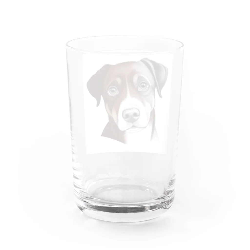 Ama'sのじっと見つめる犬さん Water Glass :back